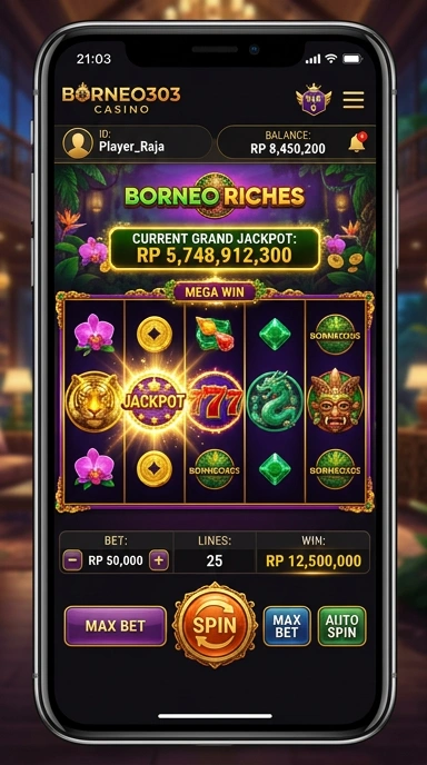 Tampilan halaman kategori aplikasi di Borneo303.